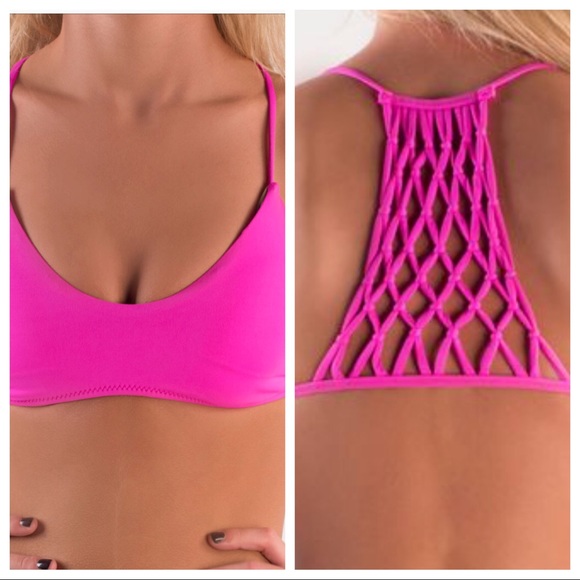 Macrame pink bikini top - Picture 2 of 8